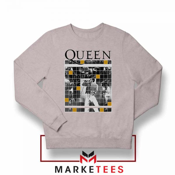 Queen Freddie Grid Designs Sport Grey Sweater