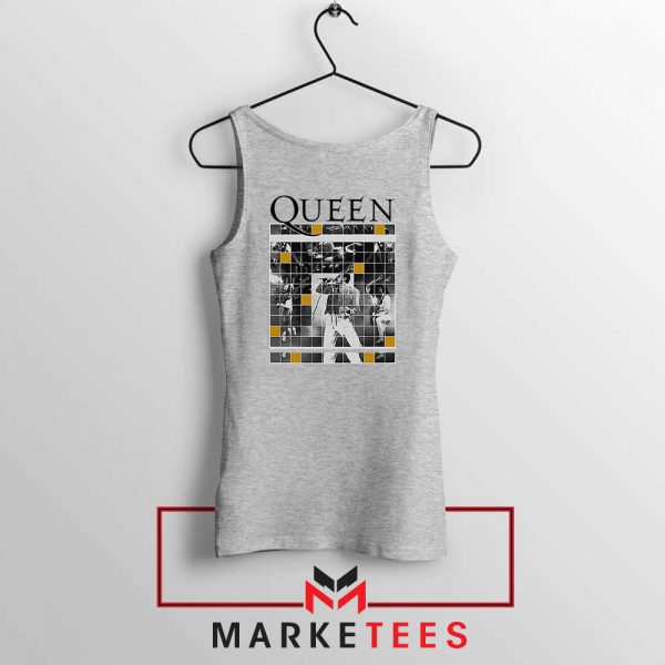 Queen Freddie Grid Designs Sport Grey Tank Top