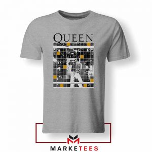 Queen Freddie Grid Designs Sport Grey Tshirt