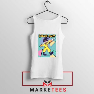 Rock Star Powerline New White Tank Top