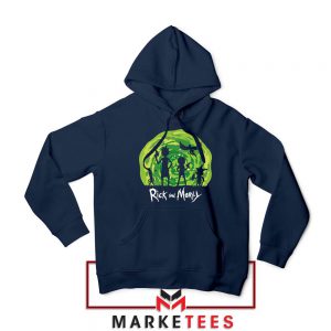 Schwifty Patrol Squad Navy Blue Hoodie