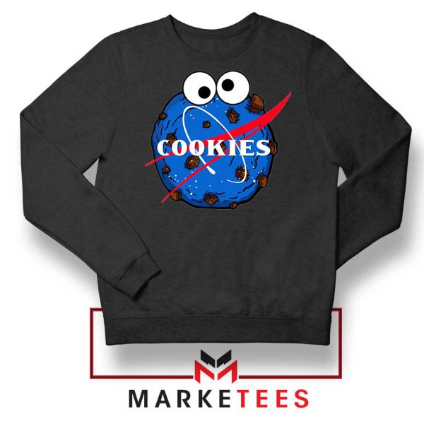 Space Cookies Funny Black Sweatshirt