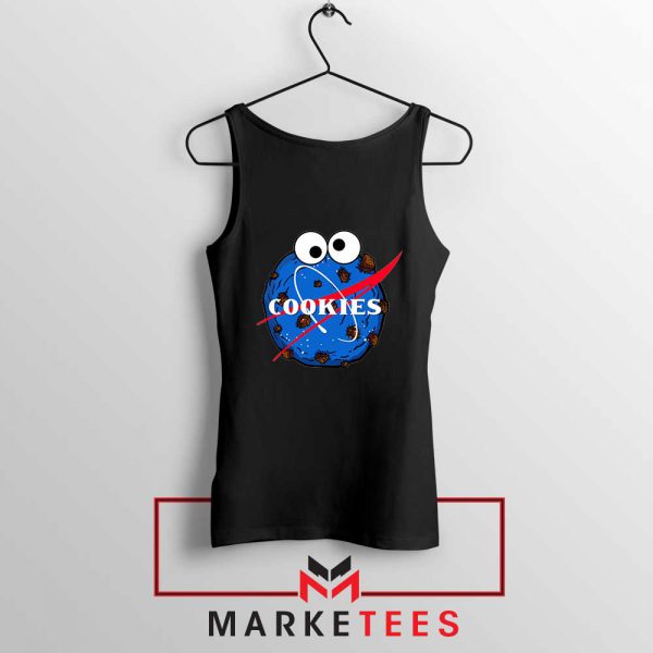 Space Cookies Funny Black Tank Top