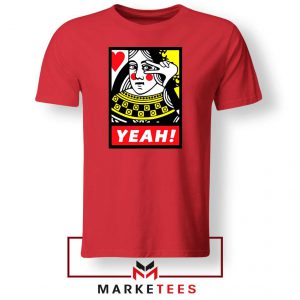 Yeah Poker Queen Design Red Tee