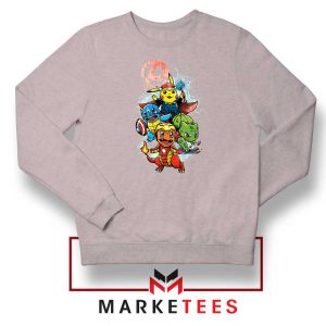 Avengers Pokemon Superhero Sport Grey Sweatshirt