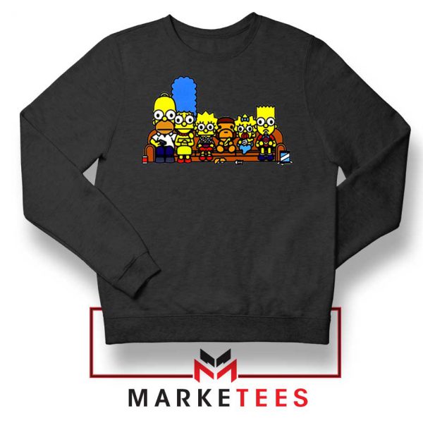 Baby Milo Simpson Family Black Sweatshirt