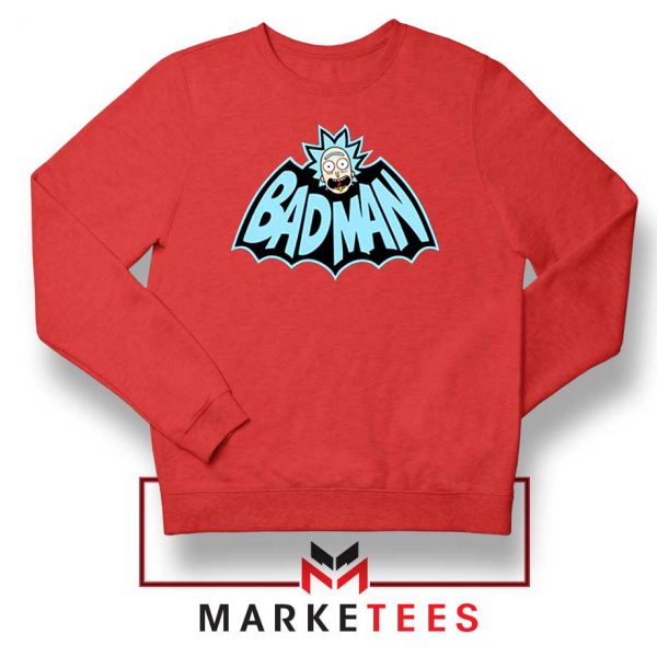 Bad Man Logo Rick and Morty Red Sweater