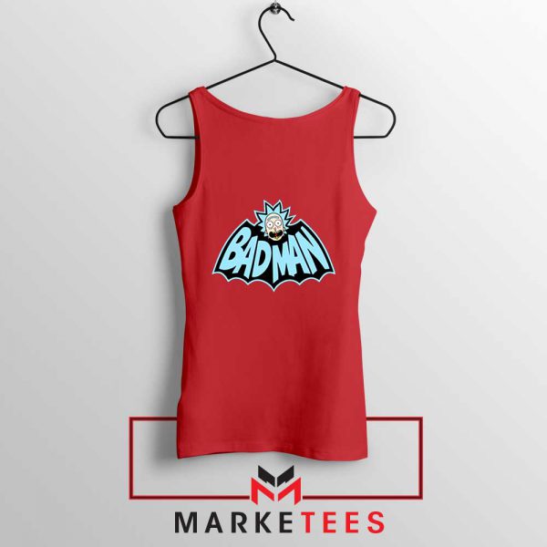 Bad Man Logo Rick and Morty Red Tank Top