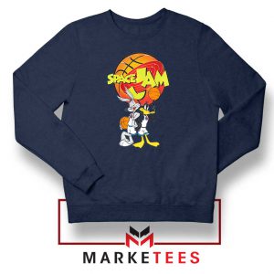 Bugs Bunny Daffy Comedy Film Navy Blue Sweater