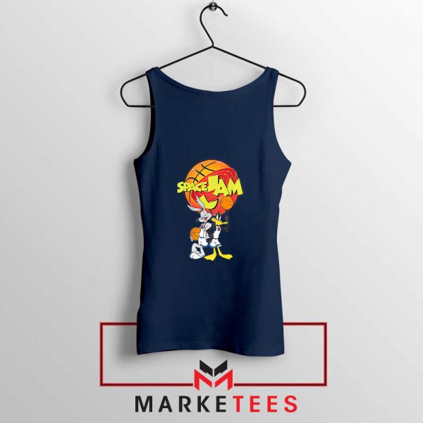 Bugs Bunny Daffy Comedy Film Navy Blue Tank Top