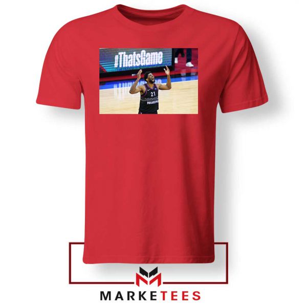 Embiid The 76ers Design Red Tshirt