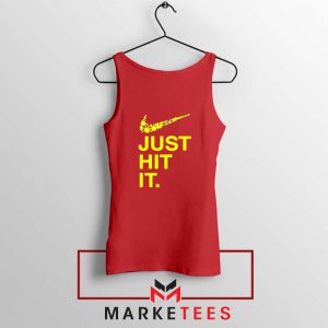 Just Hit It Logo Parody Red Tank Top