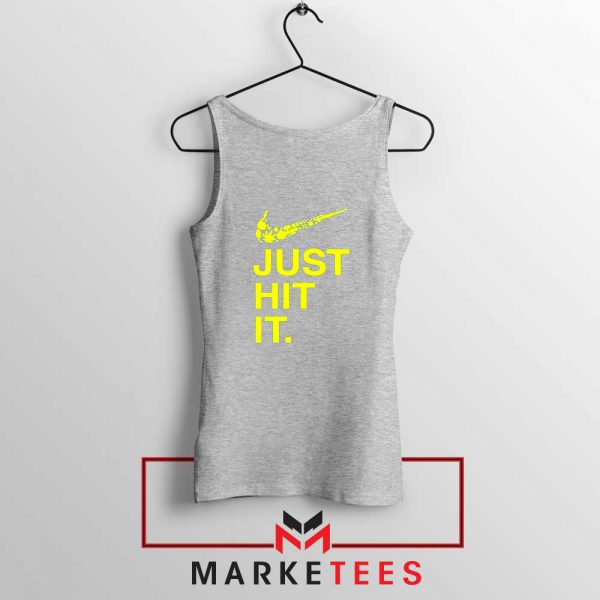 Just Hit It Logo Parody Sport Grey Tank Top