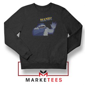 King Shark Says Hand Black Sweater