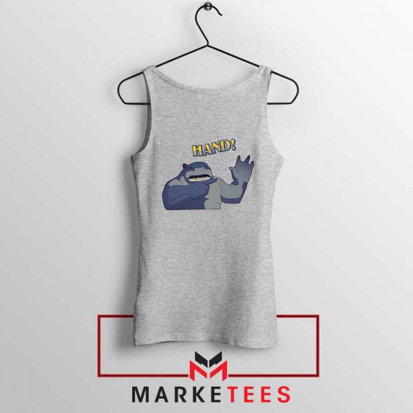 King Shark Says Hand Grey Tank Top