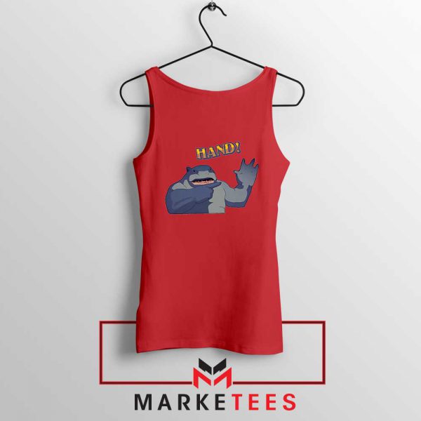 King Shark Says Hand Red Tank Top