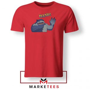 King Shark Says Hand Red Tee