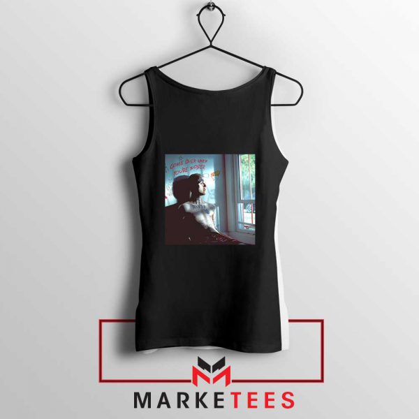 Lil Peep Broken Smile Design Black Tank Top