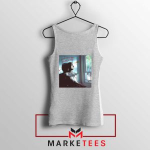 Lil Peep Broken Smile Design Grey Tank Top