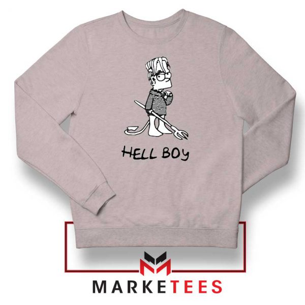Lil Peep Hellboy Simpson Funny Grey Sweatshirt