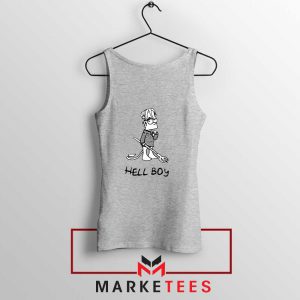 Lil Peep Hellboy Simpson Funny Grey Tank Top