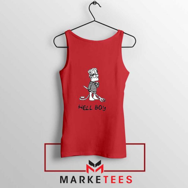 Lil Peep Hellboy Simpson Funny Red Tank Top