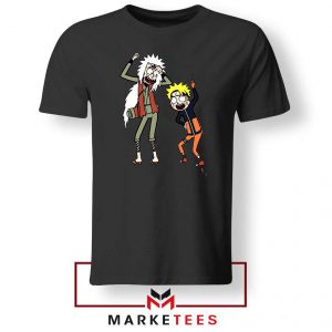 Naruto Rick Morty Design Black Tee