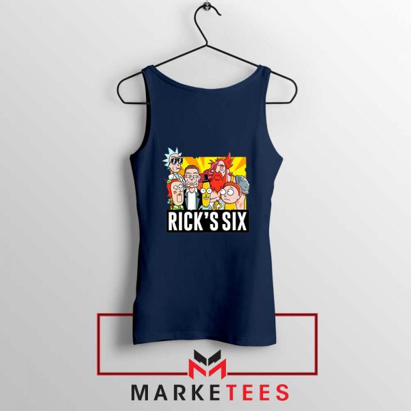 New Design Ricks Six Navy Blue Tank Top