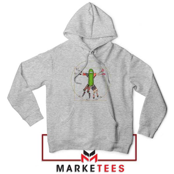 Pickle Rick Design Renaissance Grey Hoodie