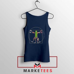 Pickle Rick Design Renaissance Navy Tank Top