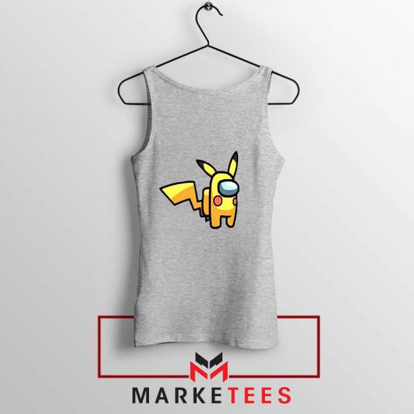 Pikachu Among US Pokemon Grey Tank Top