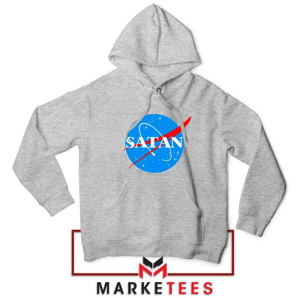 Satan Space Logo Parody Sport Grey Hoodie