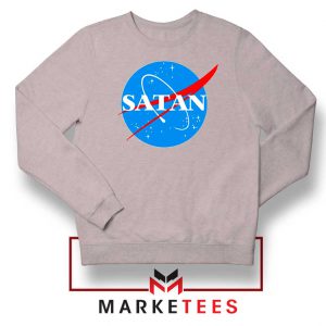 Satan Space Logo Parody Sport Grey Sweatshirt