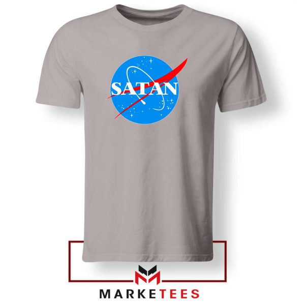 Satan Space Logo Parody Sport Grey Tee
