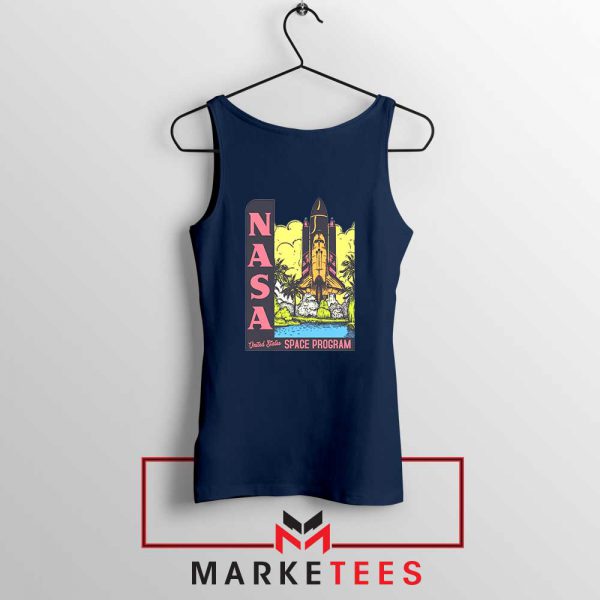 Vintage NASA Space Design Navy Tank Top