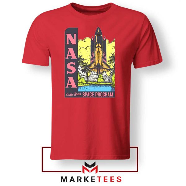 Vintage NASA Space Program Red Tee