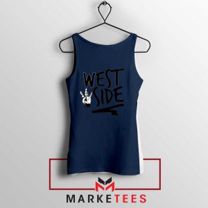 West Side Street Design Navy Tank Top