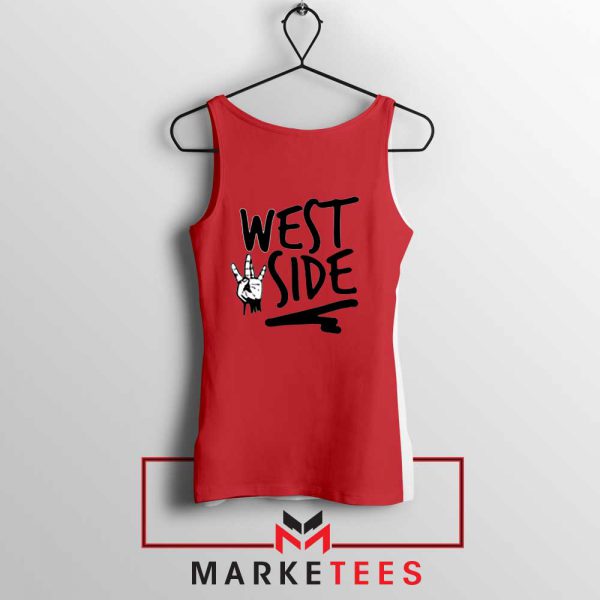 West Side Street Design Red Tank Top