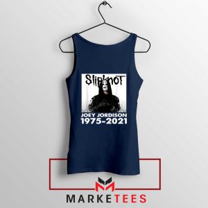 Joey Jordison Drummer RIP Navy Blue Tank Top