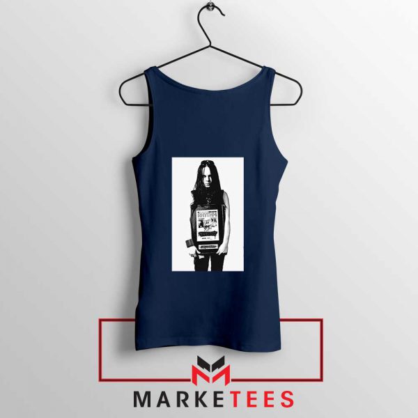 Joey Jordison Metal Band Navy Blue Tank Top