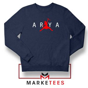 Jumpman Arya Stark Fantasy Navy Blue Sweater