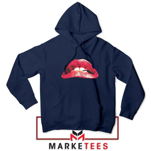 Lips Rocky Horror Navy Hoodie