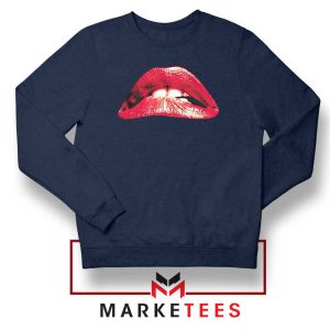 Lips Rocky Horror Navy Sweatshirt