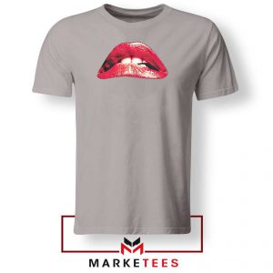 Lips Rocky Horror Sport Grey Tshirt