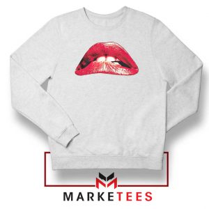 Lips Rocky Horror White Sweatshirt