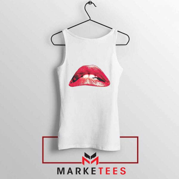 Lips Rocky Horror White Tank Top