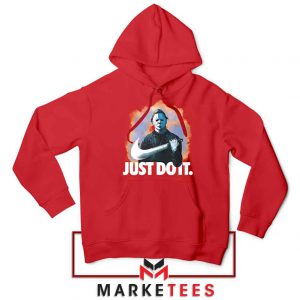 Michael Myers Just Scary Parody Red Hoodie