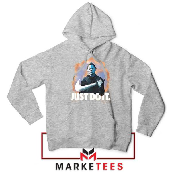 Michael Myers Just Scary Parody Sport Grey Hoodie