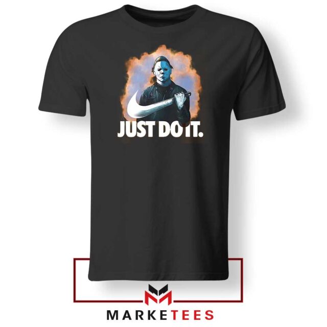 Michael Myers Just Do It Parody Swoosh Machete Horror Shirt