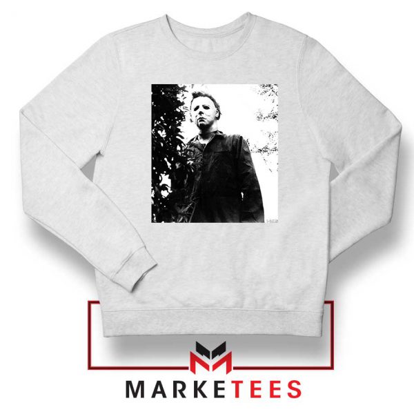 Michael Myers Photo Halloween White Sweater